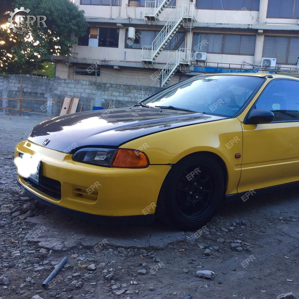 Капот из углеродного волокна для Honda EG Civic(1992-1995) 4 двери OEM Стиль FRP/Стеклопластик корпус капота комплект тюнинг отделка для Civic EG гонки