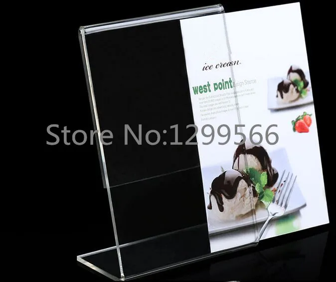 L форма A5 утолщенная акриловая прейскурант рекламный постер стенд стол меню