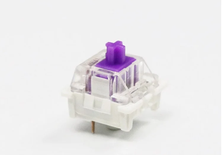 Outemu 3pin прозрачный корпус фиолетовый 62g тактильный переключатель для пользовательской механической клавиатуры gh60 xd64 xd60 eepw84 rgb 87 104 - Цвет: purple
