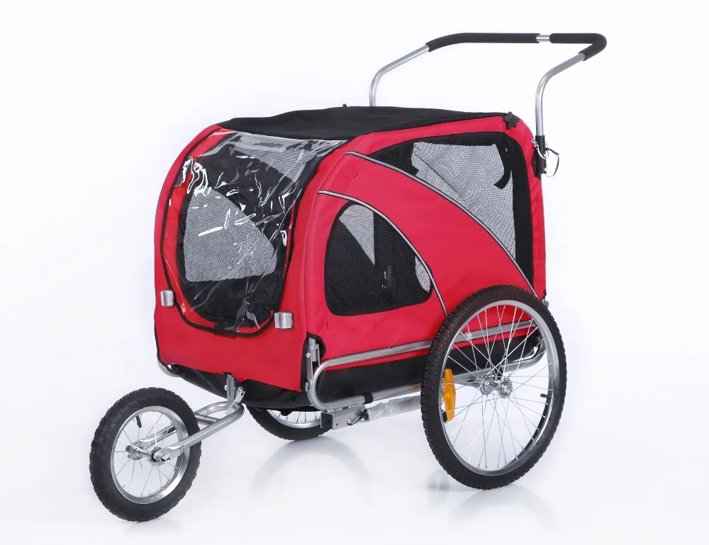 2 in 1 Bike Pet Trailer Bicycle Jogger for Dog Carts 10202 | Спорт и развлечения