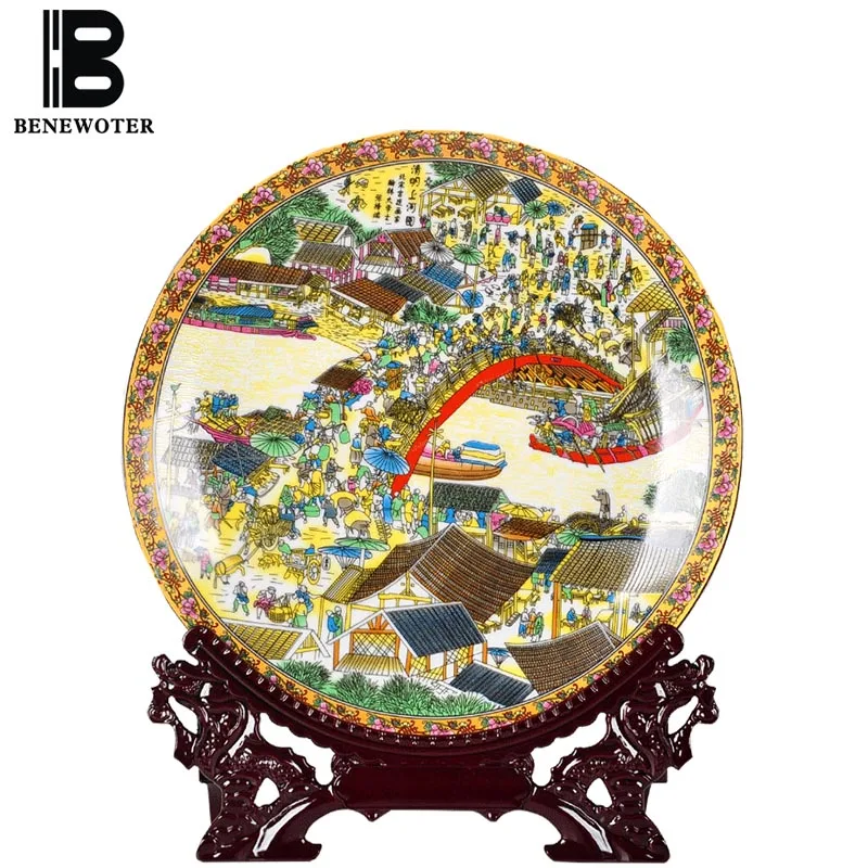 10 дюймов Новый китайский стиль домашняя композиция креативный цвет Qingming Shanghe