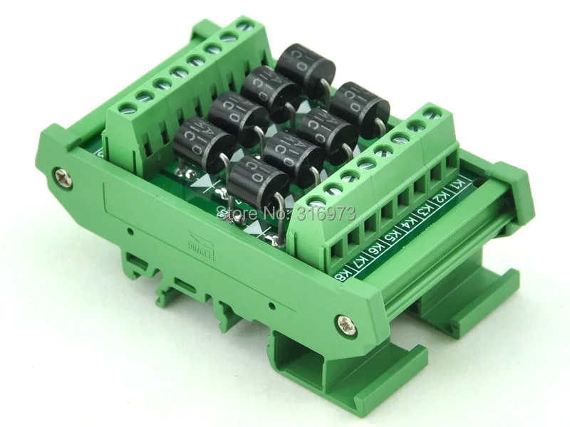 DIN рейка 6 А 1000 в 8 индивидуальных диодных модулей 6A10.|rail mount|rail dindiode 10 amp |