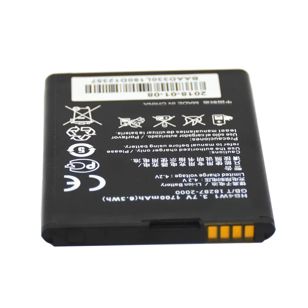 HB4W1 Новый Сменный аккумулятор для Huawei Ascend Y210 Y210C G510 G520 G525 C8813 C8813Q T8951 U8951D 1700 мАч |