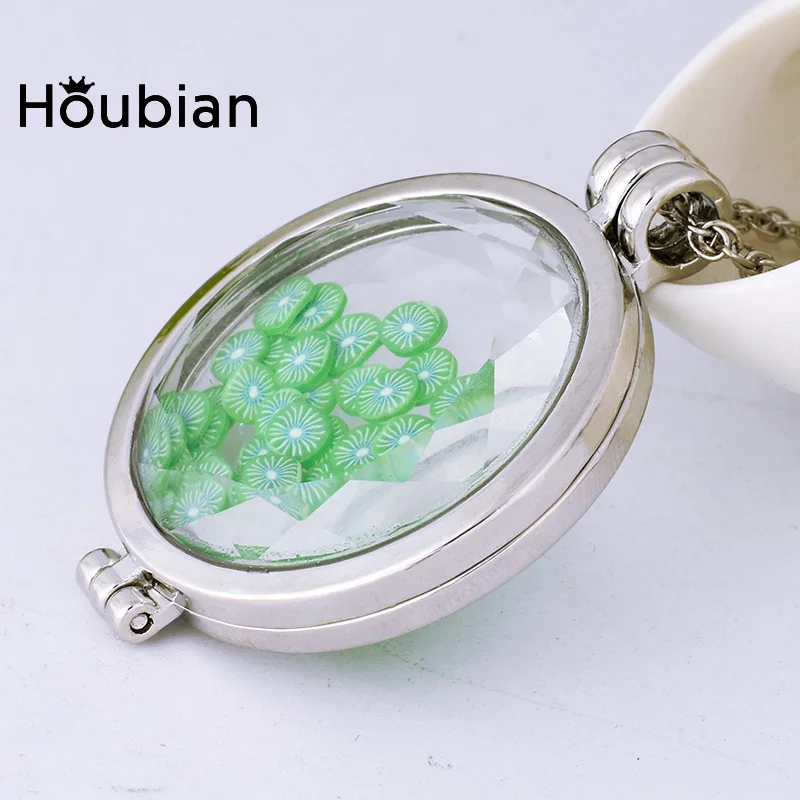 Ожерелье с подвеской из прозрачного стекла Houbian модное мягкое керамическое