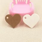 Мини-размер, подвесная бирка в форме сердца, детская игрушка, кукла, подарок, украшение, праздник, необходимые бумажные карты, милые подвесные этикетки 100 шт.лот