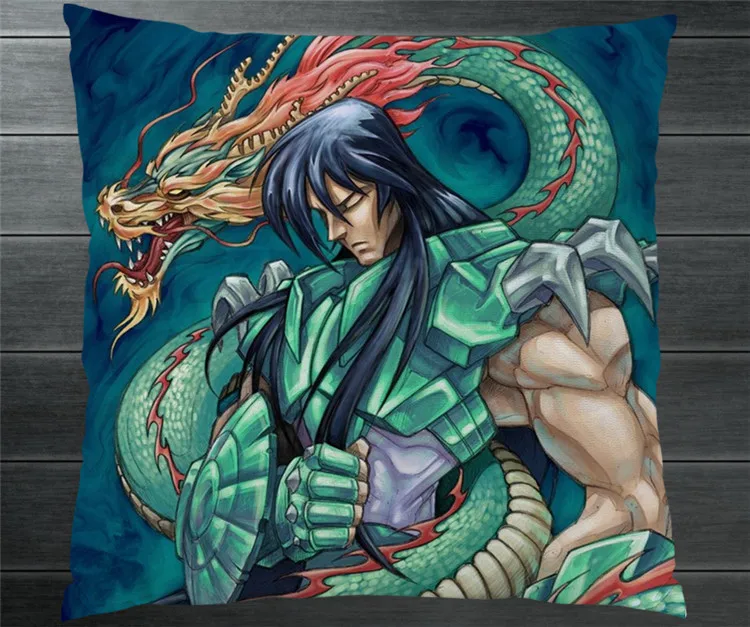 Зодиака Рыцари Saint Seiya задняя крышка с драконом Shiryu Fanart двумя сторонами подарок