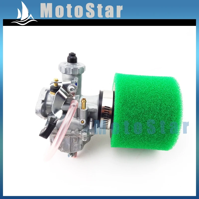 26mm Mikuni Carburetor VM22 Carb + Green 38mm Air Filter For Lifan YX Zongshen 110cc 125cc Engine Chinese Pit Dirt Bike ATV Quad |
