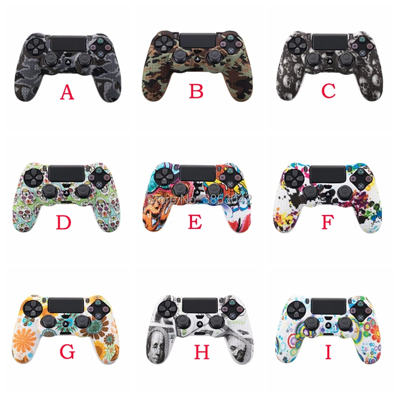 20 шт для Dualshock 4 PS4 тонкий поляризационный фильтр Pro контроллер с шипами кожа Премиум Защитный Противоскользящий мягкий силиконовый захват чехол