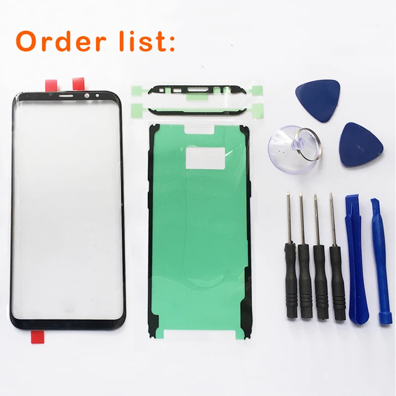 Передняя внешняя стеклянная линза для Samsung Galaxy S10 Plus S10E S9 S8 Note 8 9 G950 ЖК-экран стекло