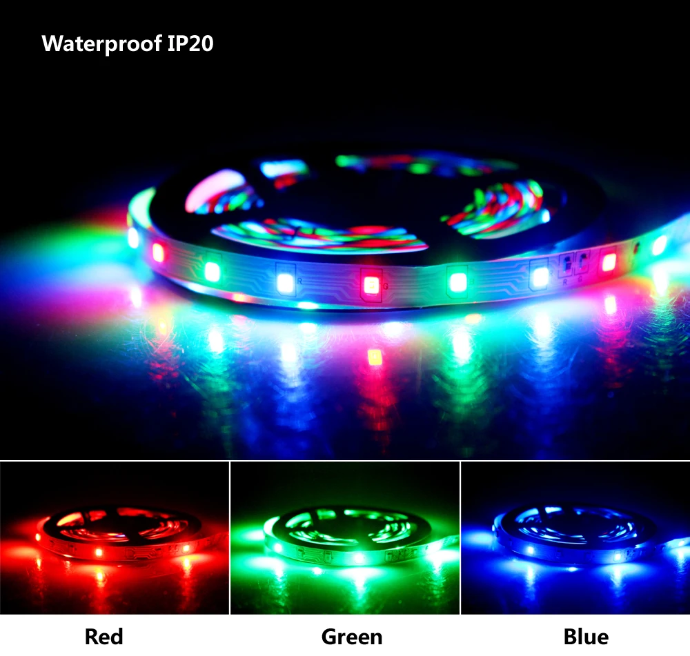 Светодиодная лента Rgb 12 В Водонепроницаемая Rgb Светодиодная лента 5 м Smd 2835 неоновая лента Fita Led 12 В Диодная лента с пультом дистанционного управления