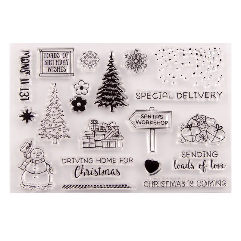 Merry Bright Transparent Silicone DIY Craft Decoration Rubber Stamp Stationery Clear For Scrapbooking Album | Канцтовары для офиса