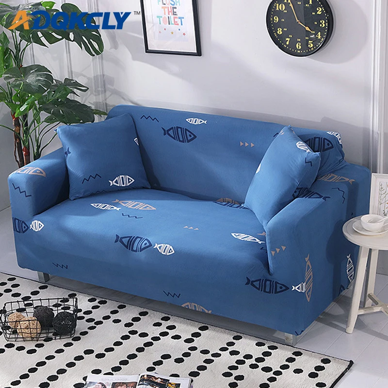 Чехол для дивана ADQKCLY Small Fish Strech из эластичного спандекса полноразмерный диван