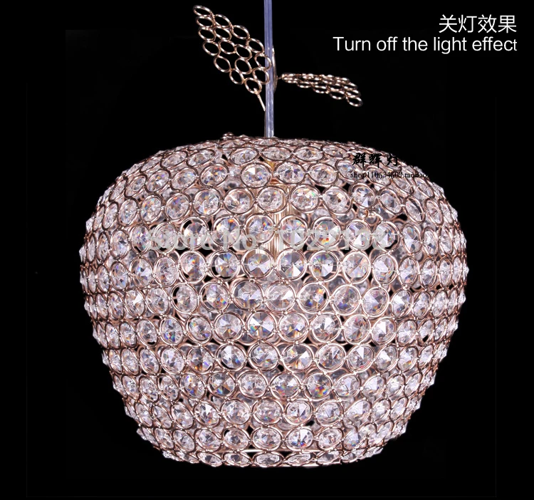 

Free Shipping Apple Lustres De Cristal Restaurant LED Modern Chandelier Crystal Lamp 12CM 20CM 25CM 28CM kitchen dining room