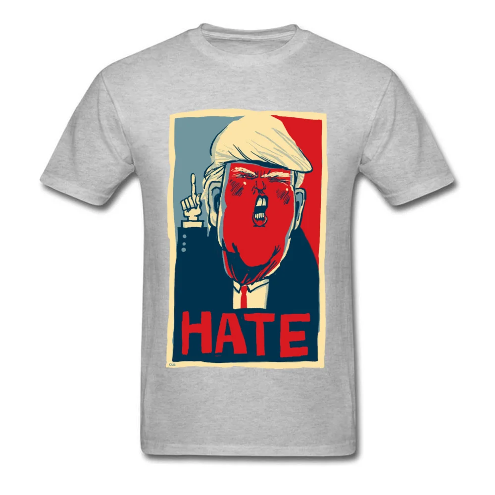 Дизайнерские мужские футболки с коротким рукавом и круглым вырезом Donald Trump HATE 2018