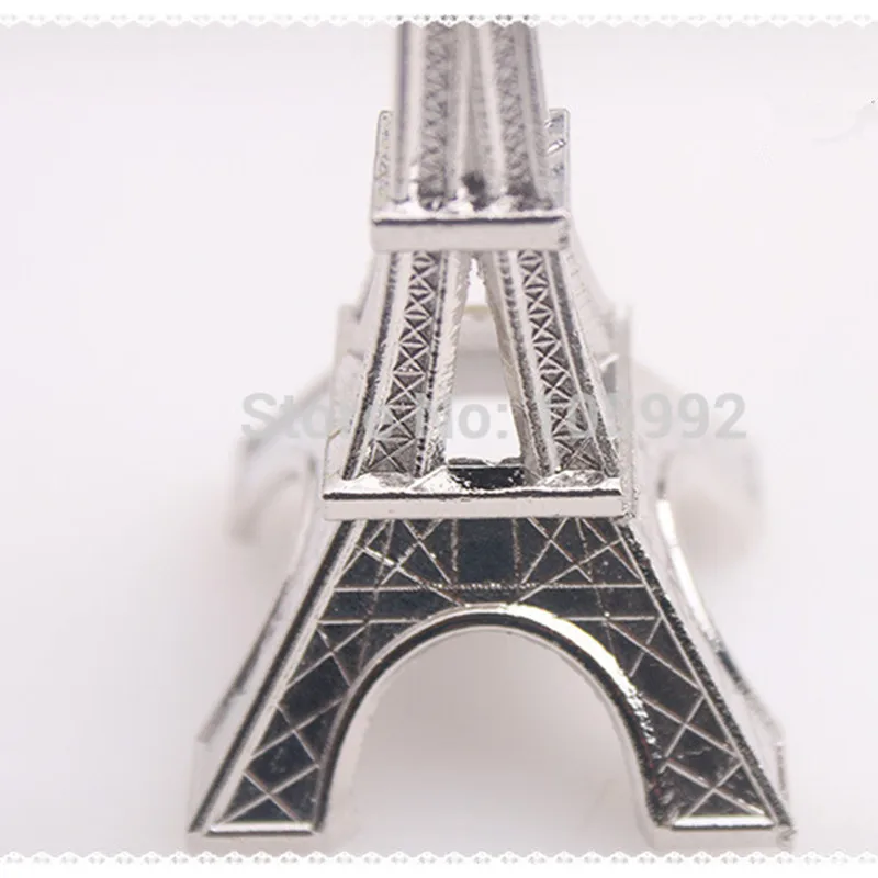 Свадебные подарки Вечер в Париже Эйфелева башня с серебряной отделкой визитница
