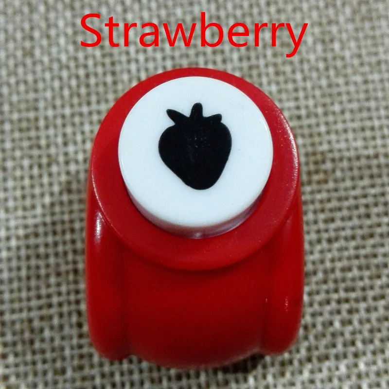 strawberry 1 шт., для детей, мини-печатная бумага, ручной формирователь для скрапбукинга, бирки, карты, ремесло, сделай сам, инструмент для 16 видов стилей - Цвет: strawberry