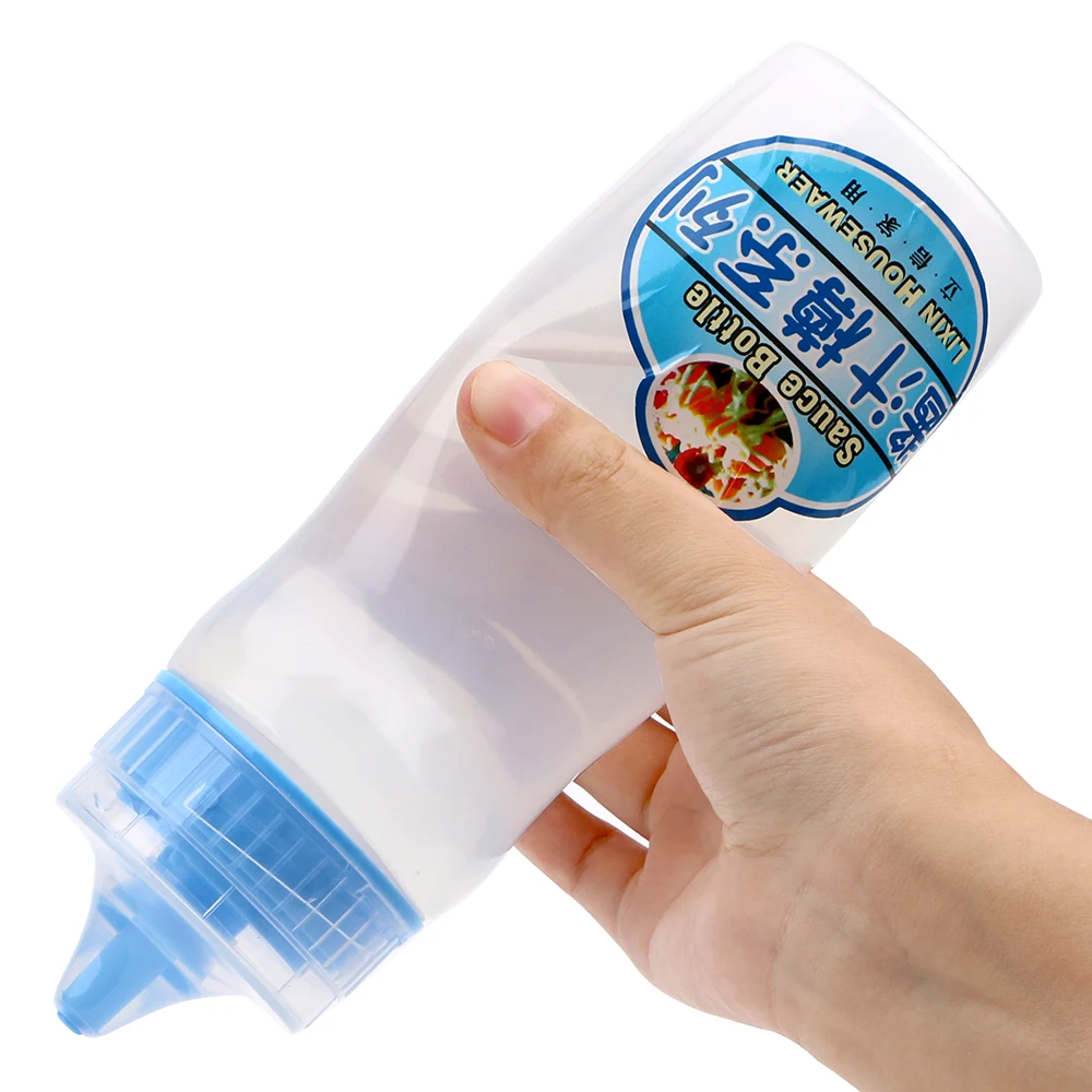 Squeeze Bottle Tomato Sauce Honey Salad Plastic Rotating Cover Food Grade PP Material Sauce Bottle Seasoning Bottle
