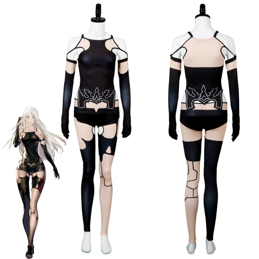 

NieR:Automata 2B A2 YoRHa Type A No. 2 Dress Cosplay Costume Suit Outfit Gown