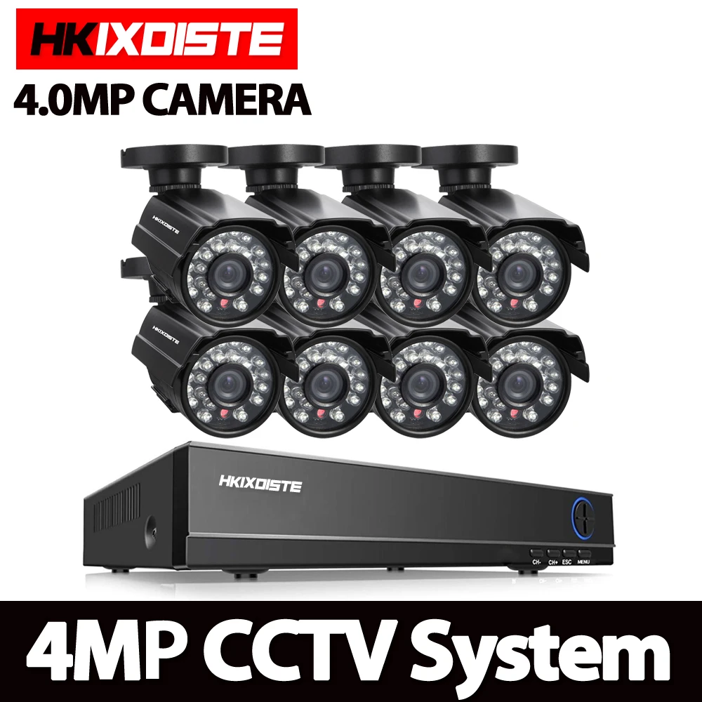 Домашняя 1080P 4 МП 8 каналов AHD DVR HD камера видеонаблюдения шт. наружная