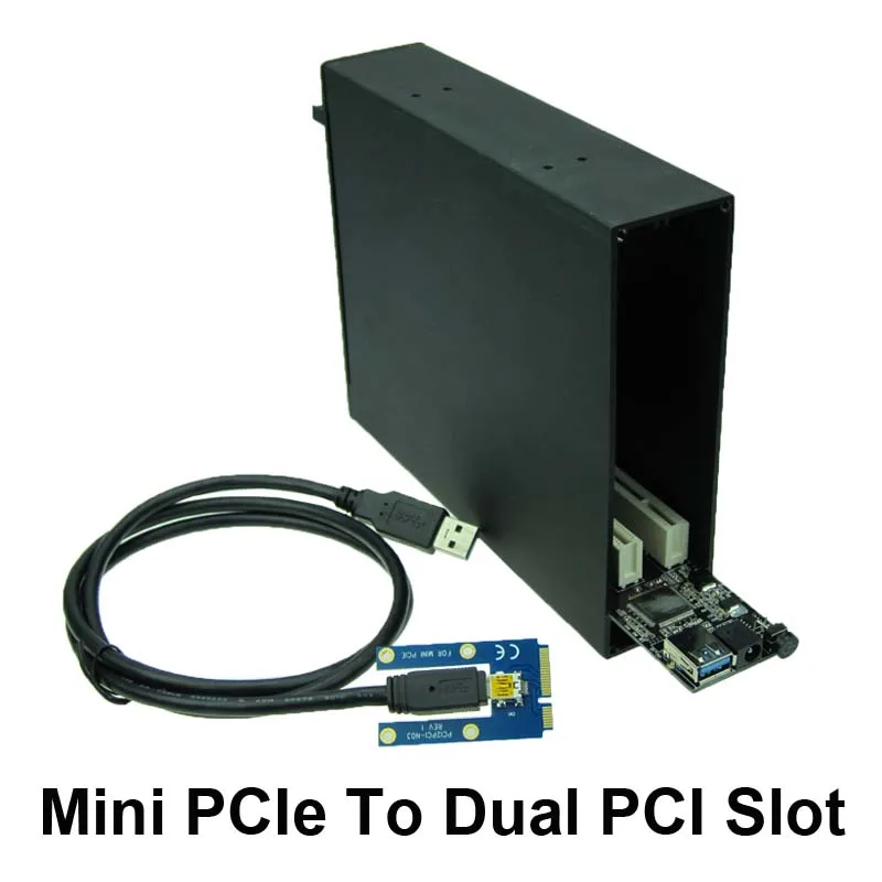 Ноутбук IT-GO Mini PCI-E к двойному адаптеру PCI PCIe X16 слот конвертер карта совместима с x1x4