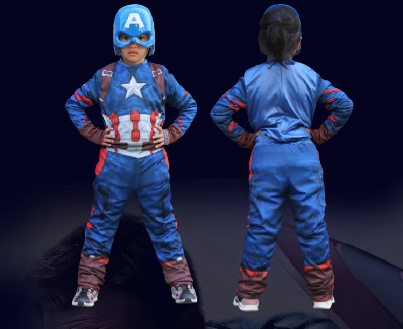 iPiggy children christmas kids fancy shield Muscle halloween costumes cosplay carnival captain america costume for boys | Игрушки и