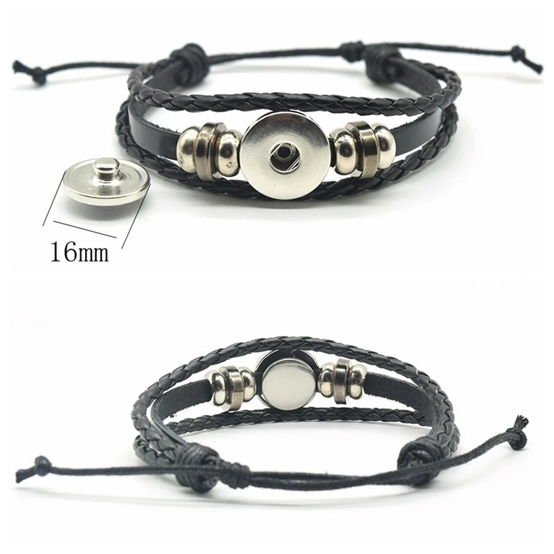12 Constellation Bracelet Charms Zodiac Sign Glass Cabochon Punk Jewelry Black Multilayer Leather Women Men Gift | Украшения и