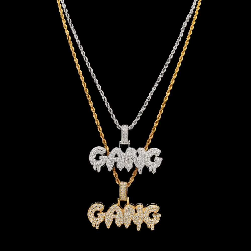 Ожерелье с подвеской в стиле хип хоп BLING KING ожерелье из кубического циркония