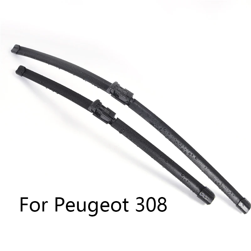 Лезвия очистителей лобового стекла автомобиля для peugeot 308 форма 2007 2008 2009 2010 2011 2012 2013 до автомобильный стеклоочиститель Резина