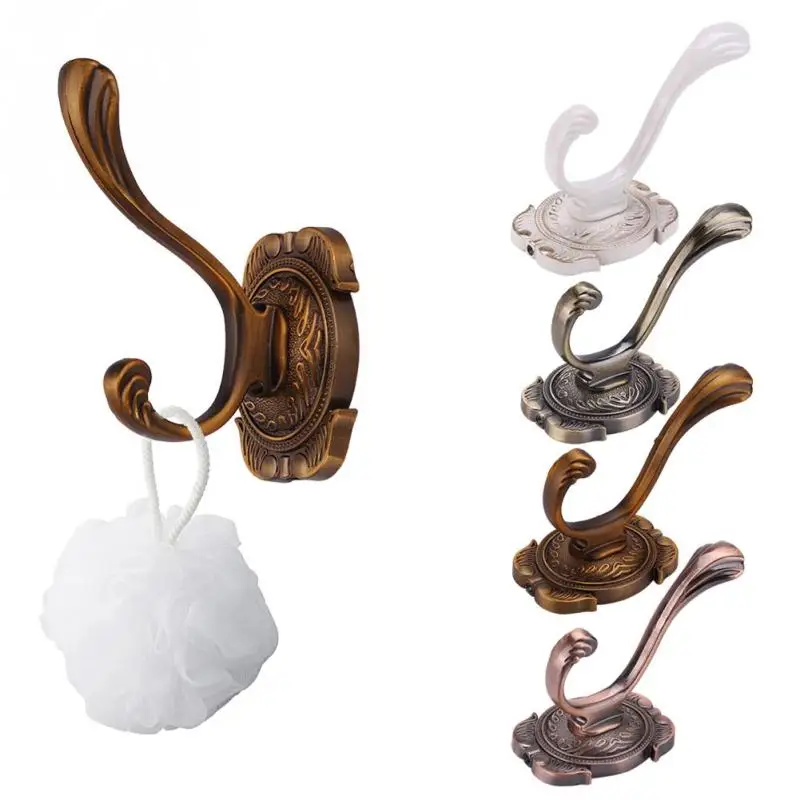 

Zinc Alloy Wall Hanger Holder Metal Door Towel Hanger Holder Clothes Coat Hat Bag Hook Wall Mount Hanger HooksBathroom Hardware