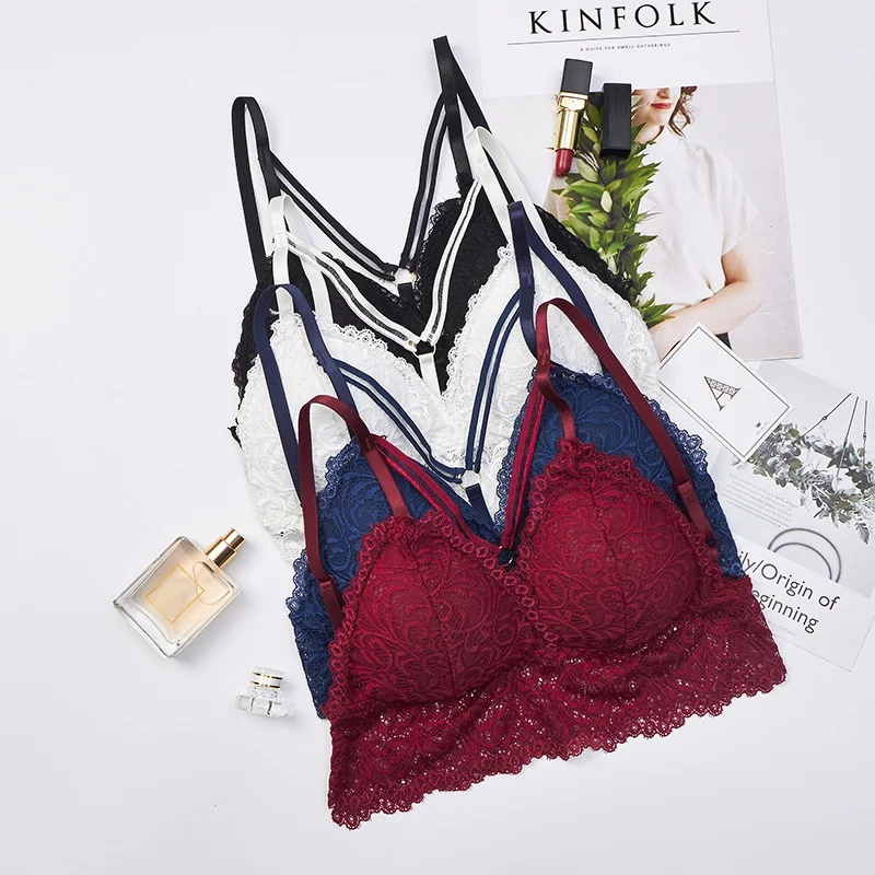 Кружевной бюстгальтер женское кружевное синее сексуальное нижнее белье топ