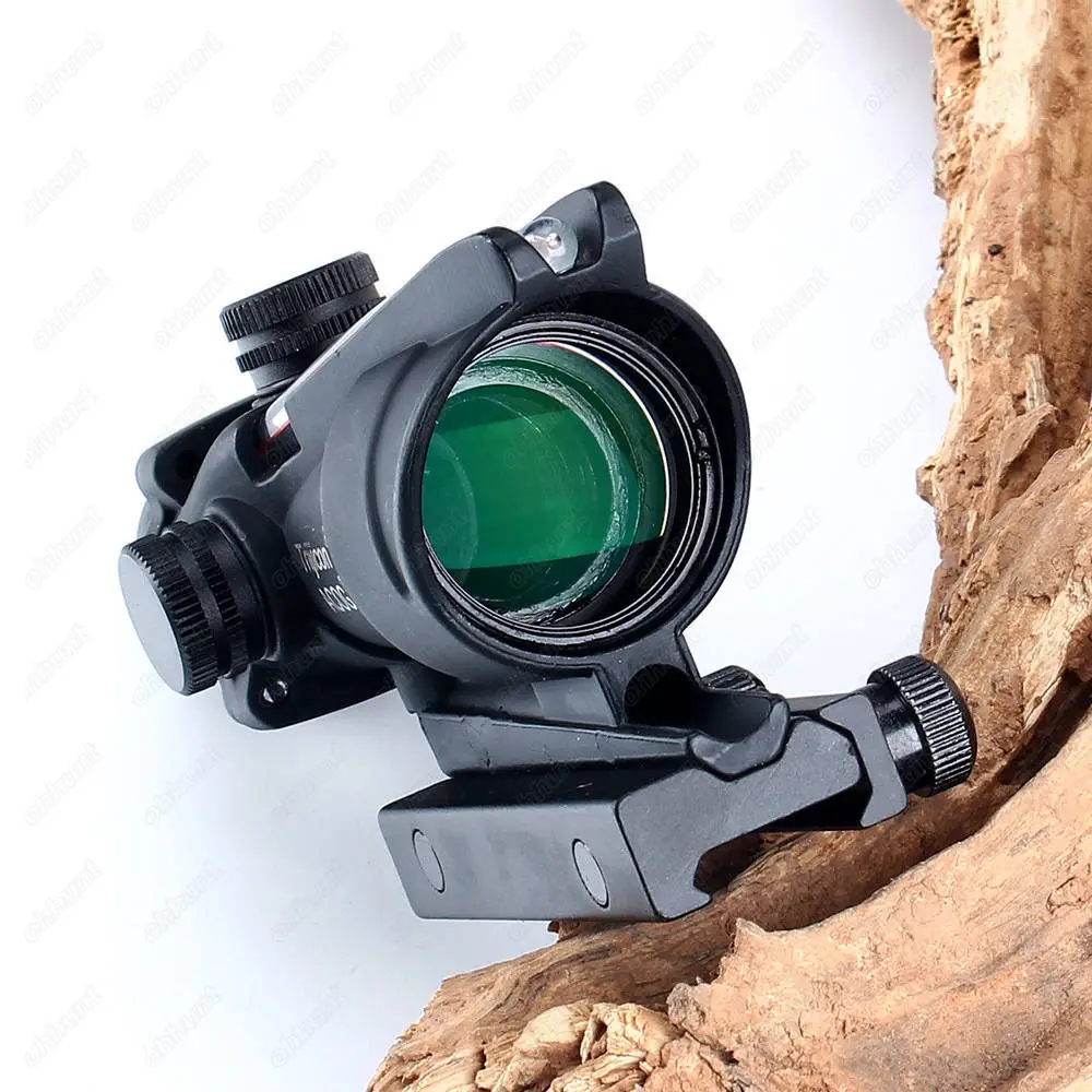 Охотничий Прицел ACOG 4X32 оптика из настоящего волокна красный зеленый с подсветкой