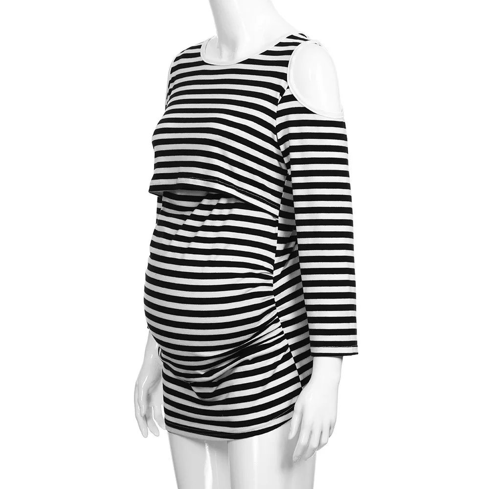 Maternity Shirt Women Breastfeeding Off Shouder Top Double Layer Blouse Lactancia 2019 Hot Sale Mothers Clothing Plus Size S-2XL | Мать и