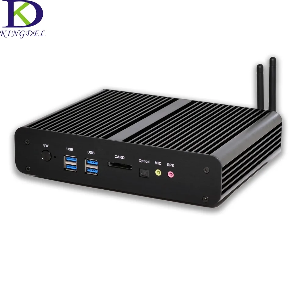 Мини-ПК без вентилятора kingdell HTPC Intel 5-го поколения Broadwell Core i7 5500U 5600U CPU Micro