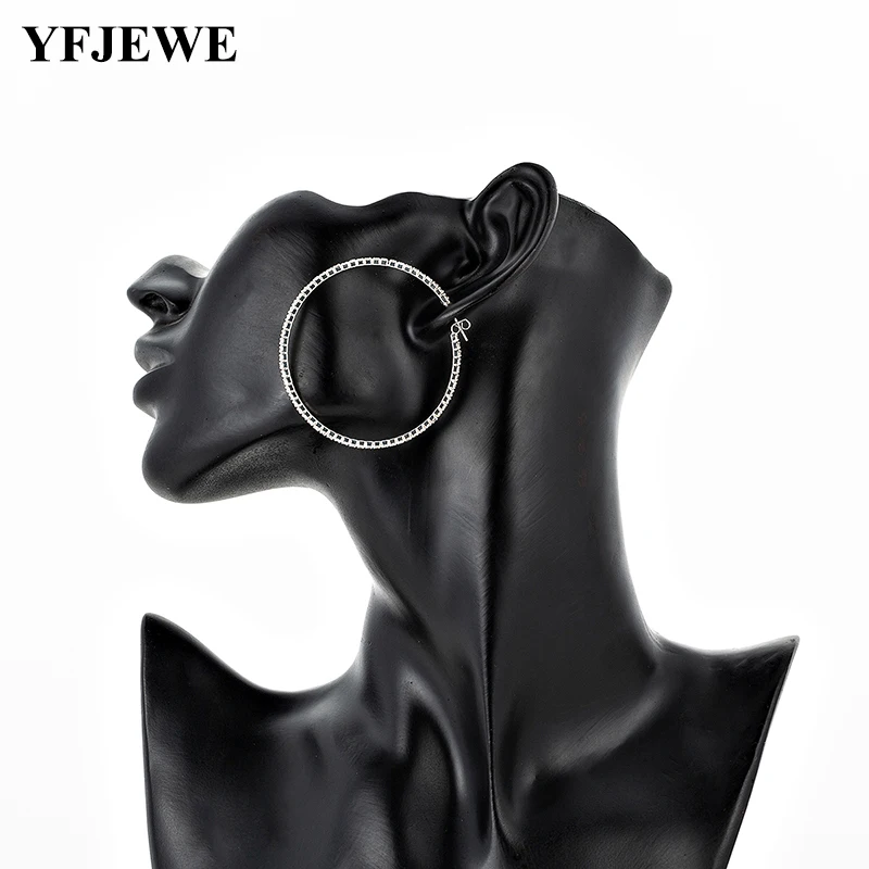Модные новые золотые большие круглые серьги кольца YFJEWE для женщин в стиле