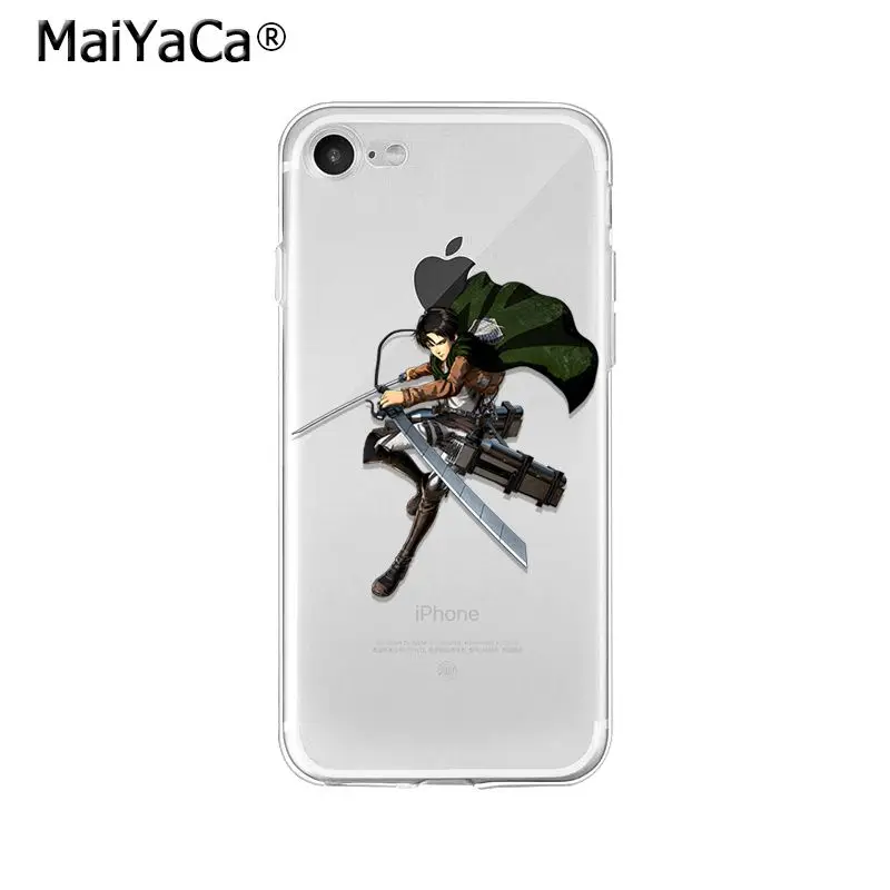 Мягкий ТПУ чехол MaiYaCa Attack on Titan для iPhone 6S 6plus 7 7plus 8 8Plus X Xs MAX 5 5S XR|Чехлы-накладки| |