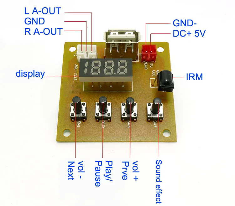 5 В Slim Mini Размеры DIY MP3 комплект WAV MP3-плееры декодирования аудио декодер модуль