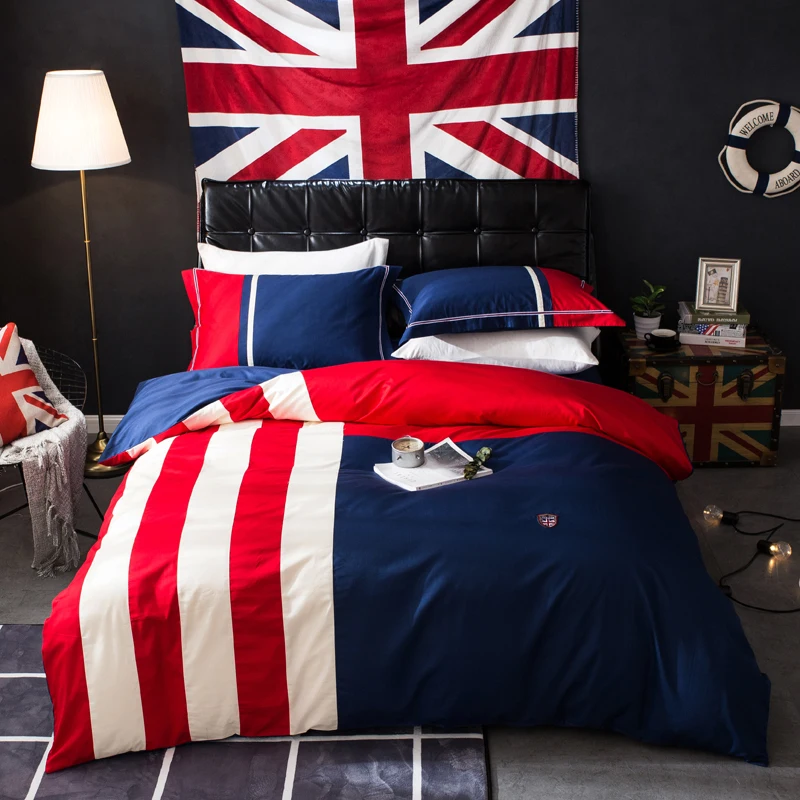 New Bedding Set Twin Queen King Size British Style Bed for girls boys gray purple Duvet Cover Home Bedclothes | Дом и сад