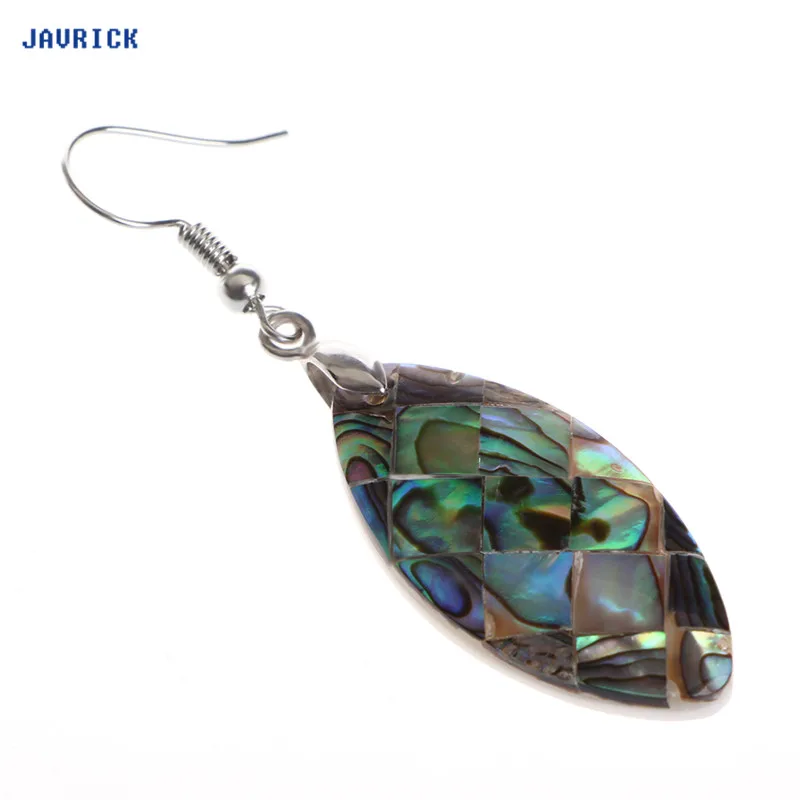 JAVRICK 1 Pair Exotic Retro Vintage Drop Shape Earrings Oval Mother-of-Pearl 34x18mm | Украшения и аксессуары