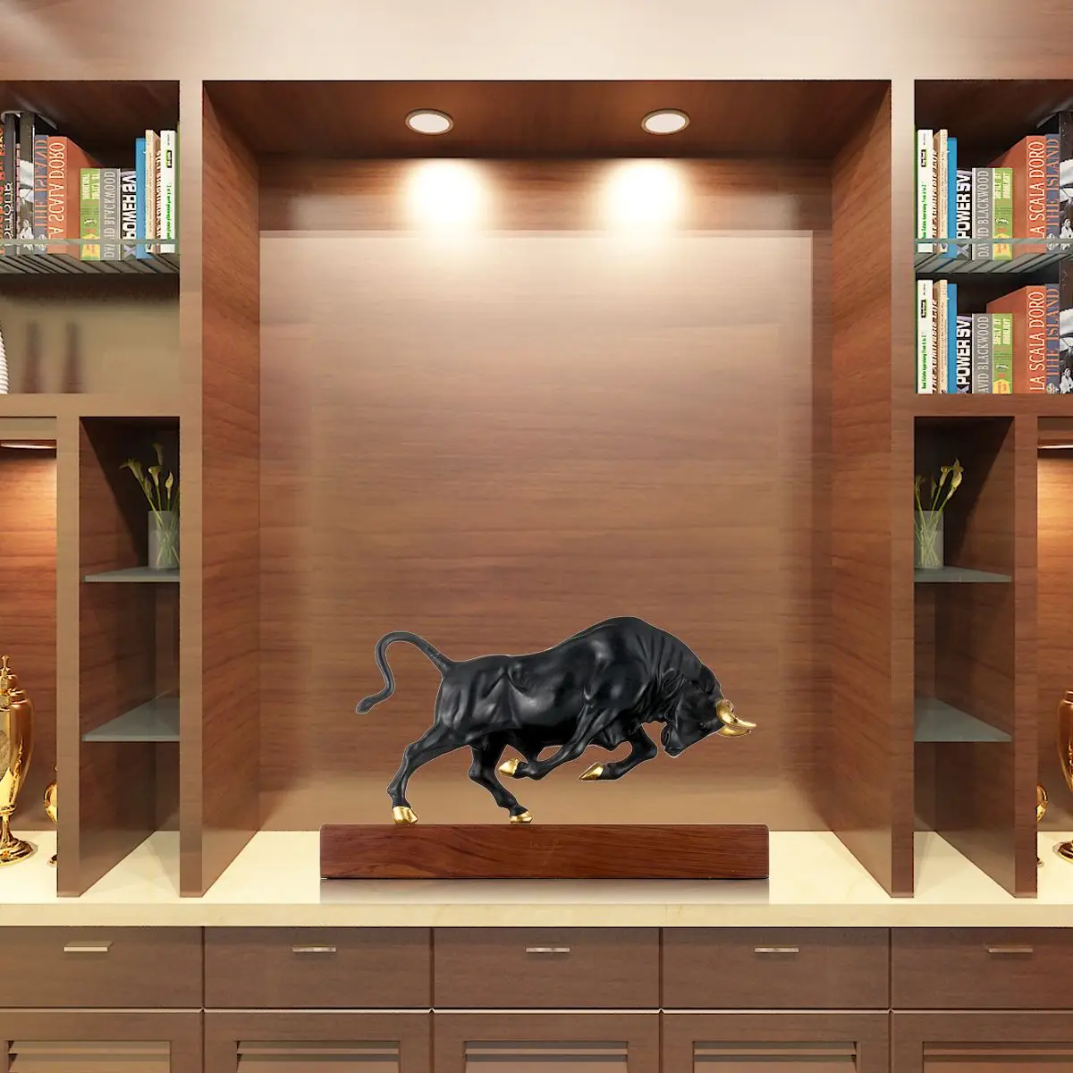 Энергичная Бронзовая Скульптура Быка современное искусство Современная