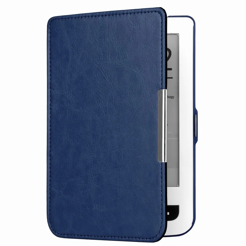 1 шт. защитный чехол из искусственной кожи для pocketbook touch lux 3 красный рубин для pocketbook 614 plus 615/624/625/626 читалка - Цвет: dark blue