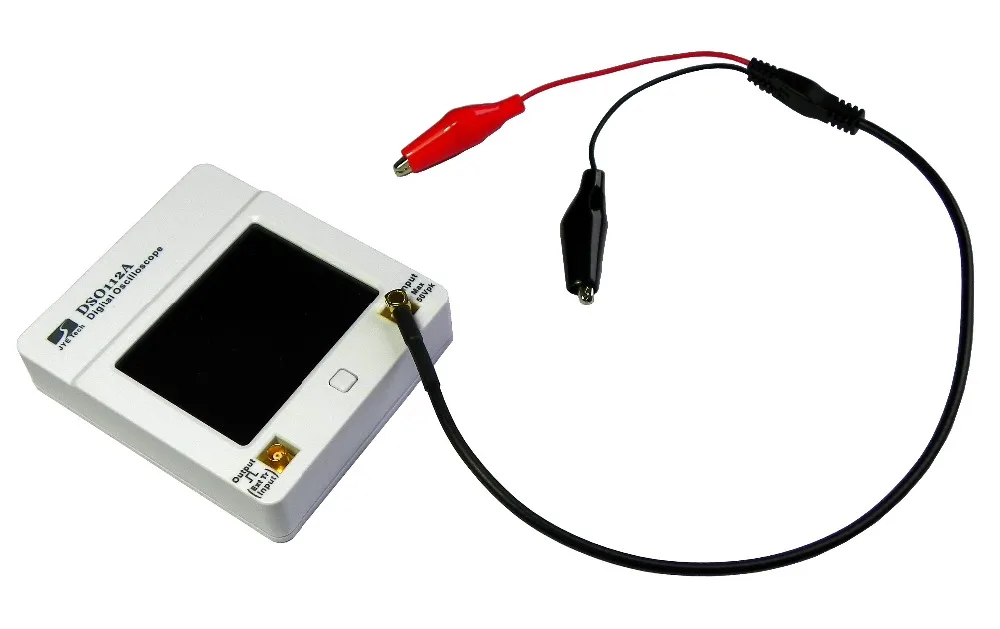 JYETech оригинальный DSO 112A Карманный usb осциллограф с двумя зажимными зондами и