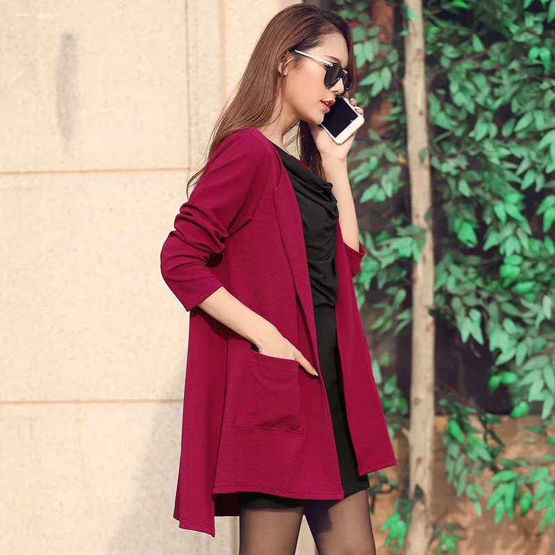 2017 новая мода свободно Открыть стежка карманы куртки Топы корректирующие Для