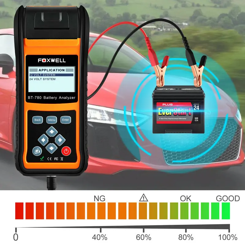 Прибор для тестирования аккумуляторов FOXWELL BT780 анализатор нагрузки