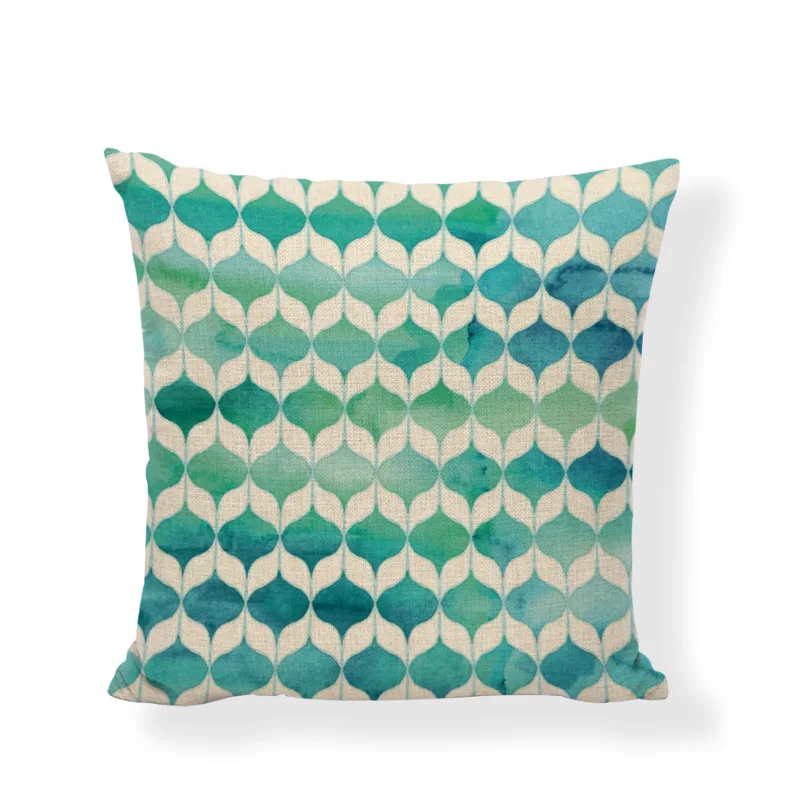 Наволочки с геометрическим узором мандала наволочки зелеными листьями для дома