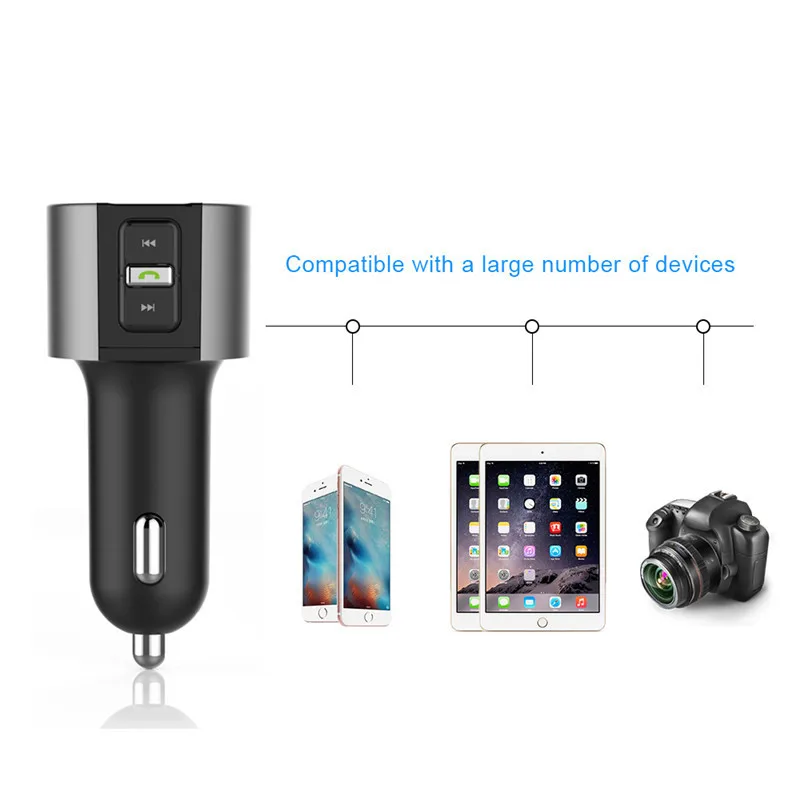 Беспроводной Bluetooth FM передатчик модулятор Автомобильный Радио адаптер MP3 плеер