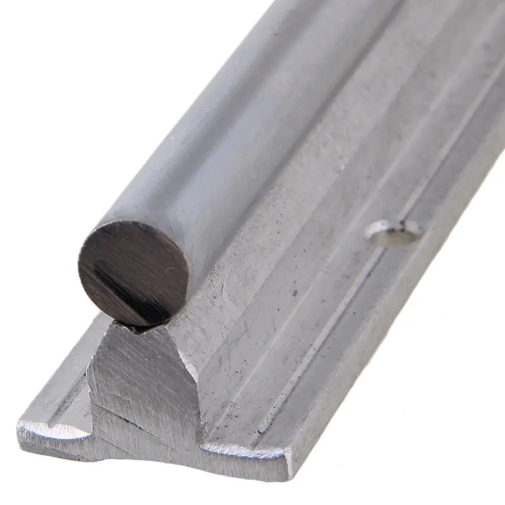 Серебряный Открытый роликовый подшипник скользящий блок и L 400 мм SBR12 Линейная