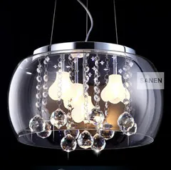Современный краткое K9 хрусталя Светодиодный g4 * 4 Свет регулируемый диаметр 40 см