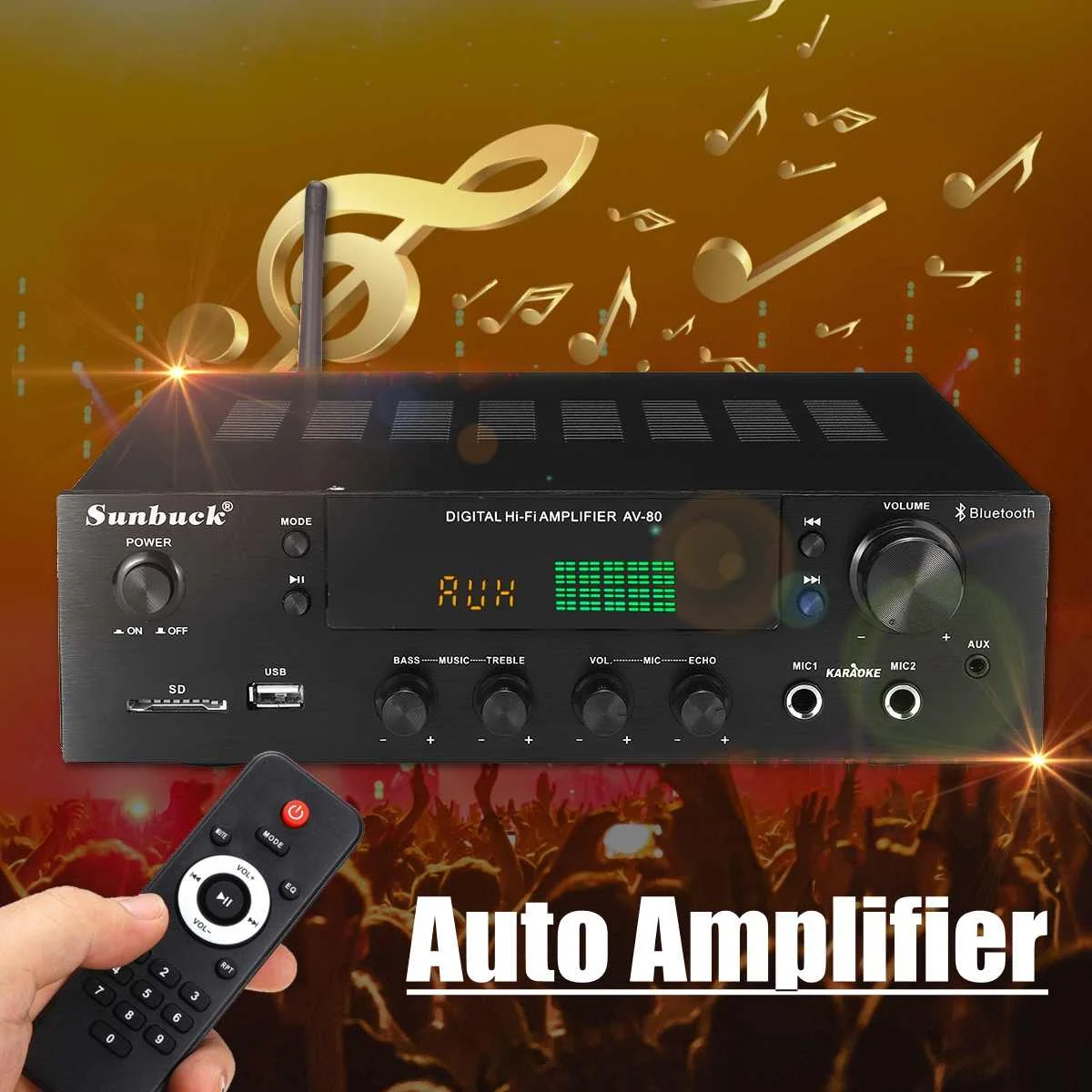 TELI BT-1388 HiFi Автоматическая технология bluetooth усилитель мощности стерео аудио караоке fm-приемник USB SD bluetooth усилитель доска