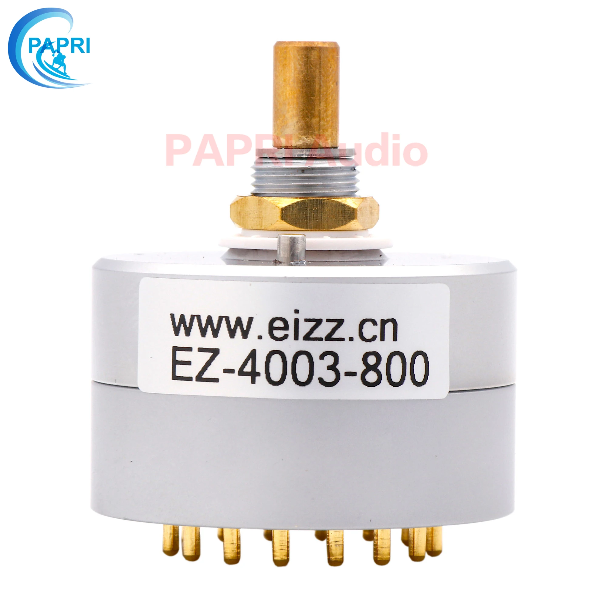 

PAPEI EIZZ 4 Way 3 Positions Rotary Switch Signal Source Selector Aluminum Shield 12 Gold Plated Copper Pins For Audio Amplifier
