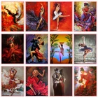 Картина с изображением танцующей девушки, алмазная живопись 5D, Алмазная мозаика сделай сам, картины из страз, незаконченная Алмазная вышивка